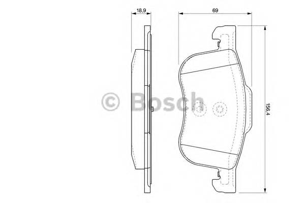 BOSCH 0 986 424 540 Комплект тормозных колодок,