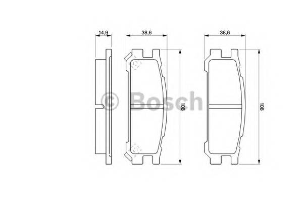 BOSCH 0 986 461 143 Комплект тормозных колодок,