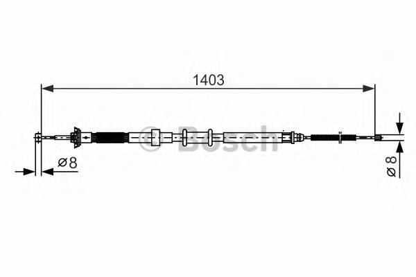 BOSCH 1 987 482 390 Трос, стояночная тормозная