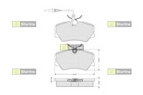 STARLINE BD S041 Гальмiвнi колодки, к-кт.