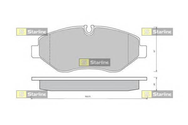 STARLINE BD S426 Гальмiвнi колодки, к-кт.