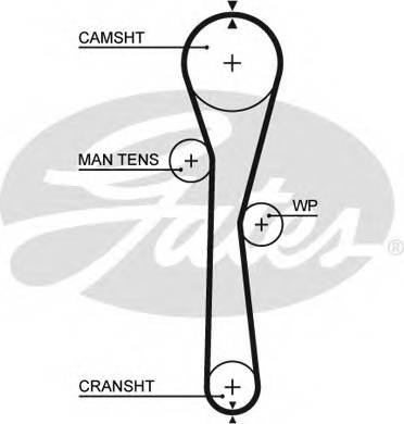 GATES 5577XS Ремінь ГРМ