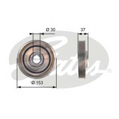 GATES TVD1090 Ременный шкив, коленчатый