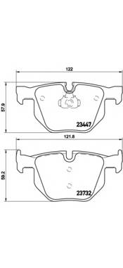 BREMBO P 06 056 Комплект гальмівних колодок,