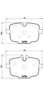 BREMBO P 06 061 Комплект гальмівних колодок,