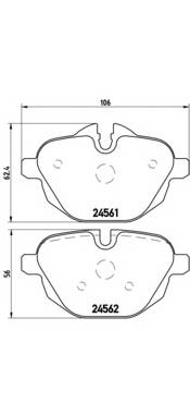 BREMBO P 06 064 Комплект тормозных колодок,