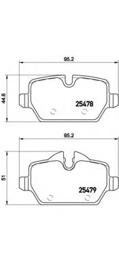 BREMBO P 06 080 Комплект гальмівних колодок,