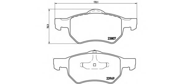 BREMBO P 11 013 Комплект гальмівних колодок,