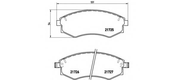 BREMBO P 15 011 Комплект тормозных колодок,