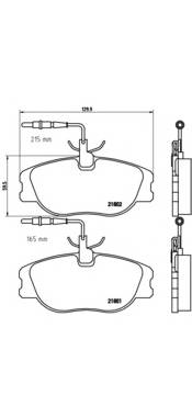 BREMBO P 23 061 Комплект гальмівних колодок,