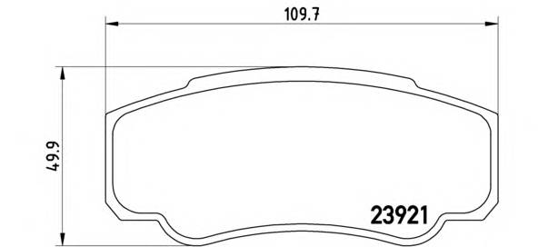 BREMBO P 23 093 Комплект гальмівних колодок,