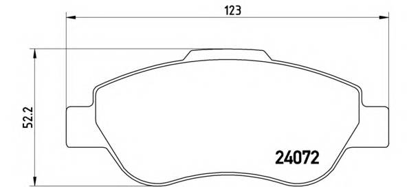 BREMBO P 23 097 Комплект тормозных колодок,