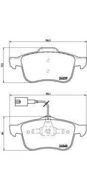 BREMBO P 23 103 Комплект тормозных колодок,