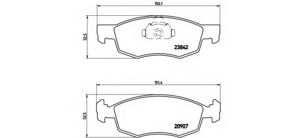 BREMBO P 23 118 Комплект тормозных колодок,