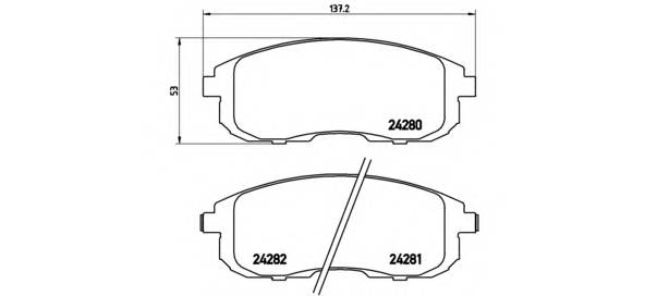 BREMBO P 23 126 Комплект тормозных колодок,