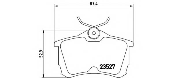 BREMBO P 28 030 Комплект тормозных колодок,