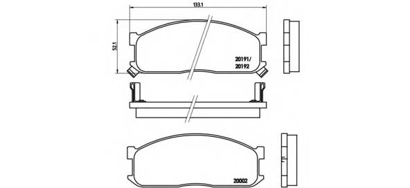 BREMBO P 49 010 Комплект тормозных колодок,