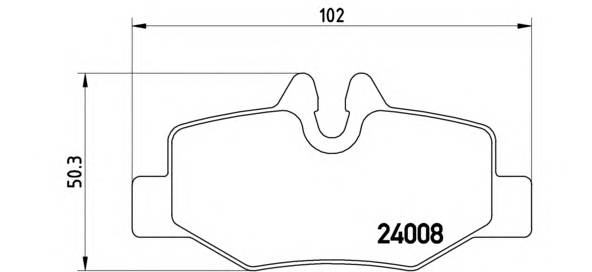 BREMBO P 50 051 Комплект тормозных колодок,