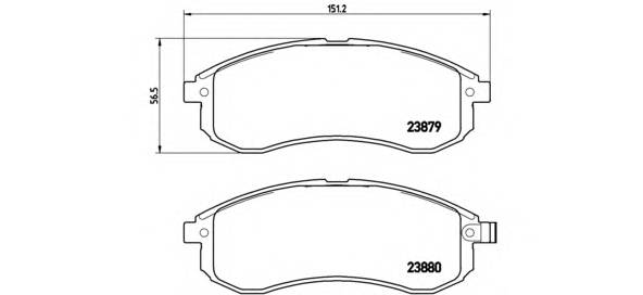 BREMBO P 54 033 Комплект тормозных колодок,