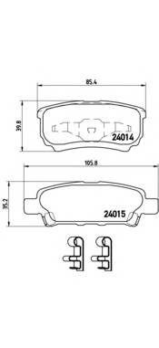 BREMBO P 54 034 Комплект гальмівних колодок,