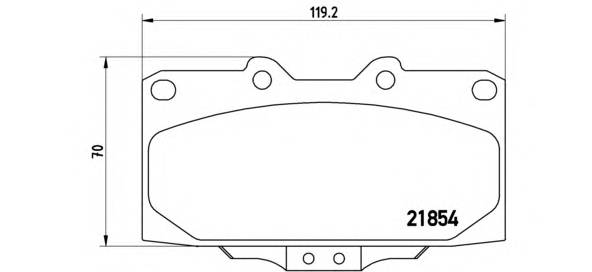 BREMBO P 56 034 Комплект гальмівних колодок,