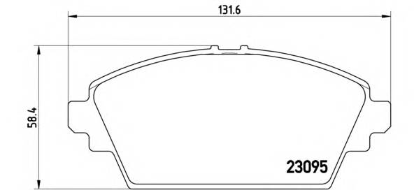 BREMBO P 56 044 Комплект тормозных колодок,