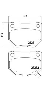 BREMBO P 56 054 Комплект гальмівних колодок,