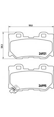 BREMBO P 56 095 Комплект тормозных колодок,