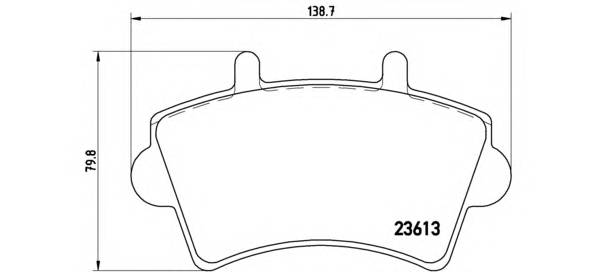 BREMBO P 59 039 Комплект гальмівних колодок,