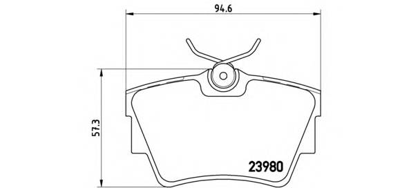 BREMBO P 59 041 Комплект гальмівних колодок,