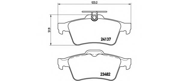 BREMBO P 59 042 Комплект гальмівних колодок,