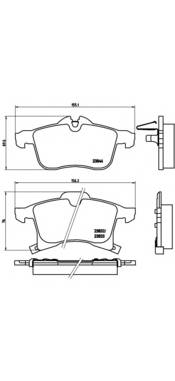 BREMBO P 59 045 Комплект тормозных колодок,