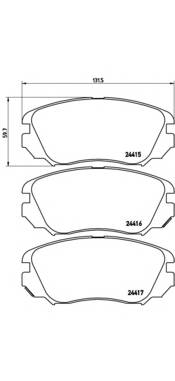 BREMBO P 59 054 Комплект тормозных колодок,