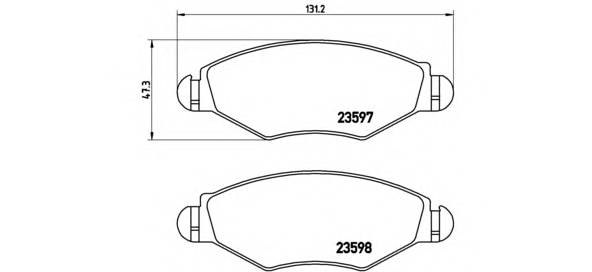 BREMBO P 61 063 Комплект гальмівних колодок,