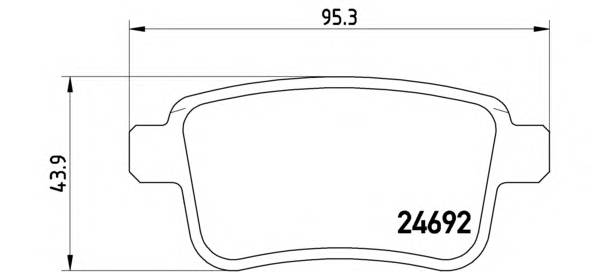 BREMBO P 68 043 Комплект гальмівних колодок,