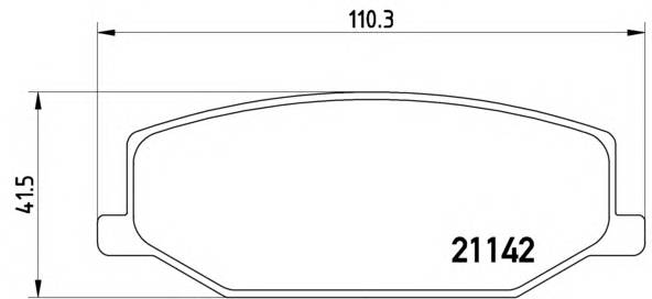 BREMBO P 79 001 Комплект тормозных колодок,