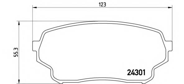 BREMBO P 79 019 Комплект гальмівних колодок,