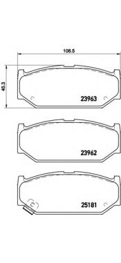 BREMBO P 79 023 Комплект гальмівних колодок,