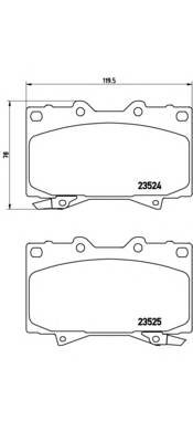 BREMBO P 83 048 Комплект гальмівних колодок,