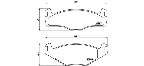 BREMBO P 85 024 Комплект тормозных колодок,