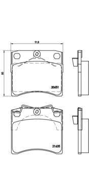 BREMBO P 85 027 Комплект гальмівних колодок,