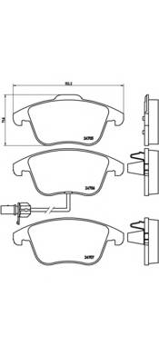 BREMBO P 85 113 Комплект тормозных колодок,