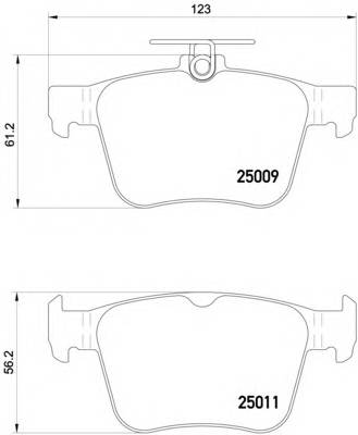 BREMBO P 85 124 Комплект гальмівних колодок,