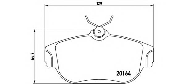 BREMBO P 86 007 Комплект гальмівних колодок,