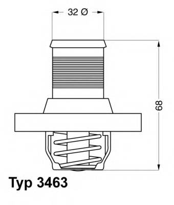 WAHLER 3463.89D Термостат, охлаждающая жидкость