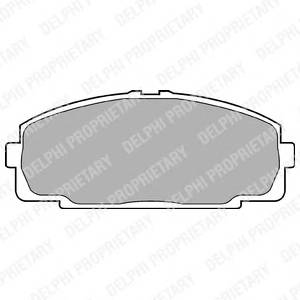 DELPHI LP989 Комплект гальмівних колодок,