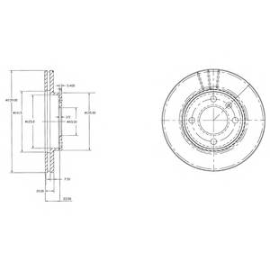 DELPHI BG2109 Тормозной диск