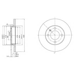 DELPHI BG2116 Тормозной диск