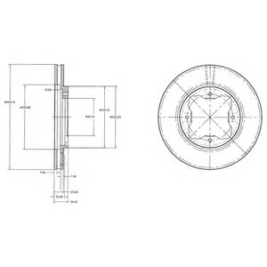 DELPHI BG2798 Тормозной диск