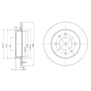 DELPHI BG3070 Тормозной диск